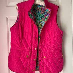 Lilly Pulitzer Pink Vest Hot Spot XL